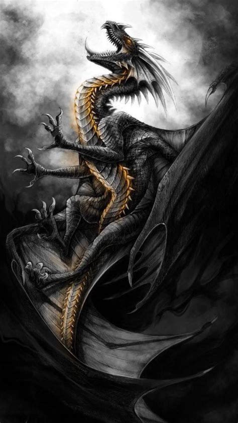 black dragon fantasy art|black dragon transparent.